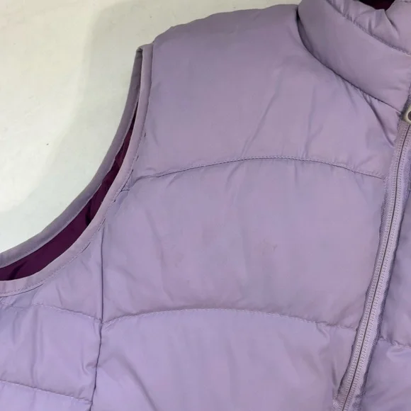 L.L. Bean Purple Goose Down Reversible Puffer Vest Gorpcore Travel Hiking - Picture 5 of 7